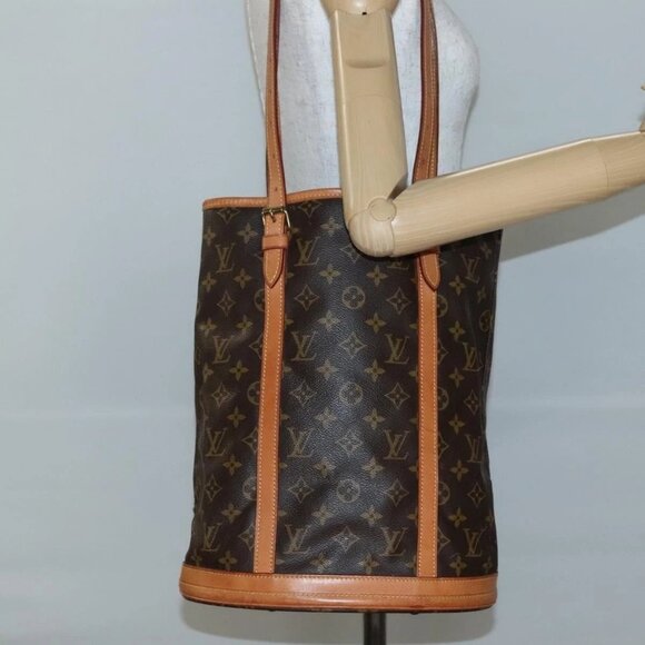 LOUIS VUITTON Monogram Bucket GM Shoulder Bag M42236 LV Auth gh678 - Picture 1 of 16